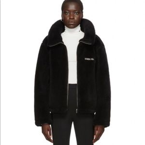 Ambush black teddy wool fleece jacket size 1